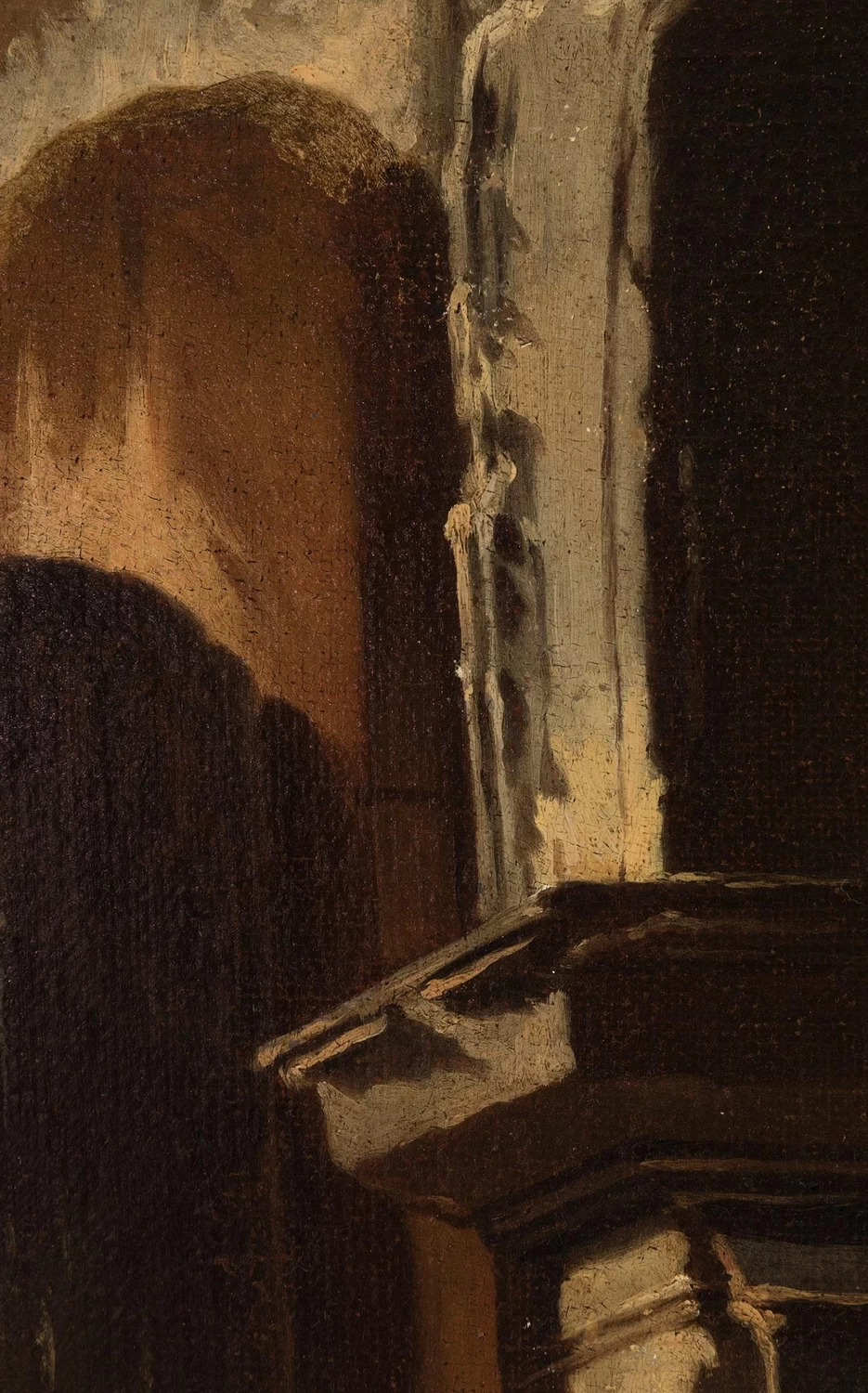 Capriccio architettonico con figure dettaglio